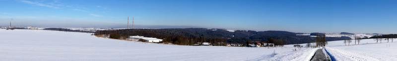 Panoramaaufnahme: Die  Rosine im Winter